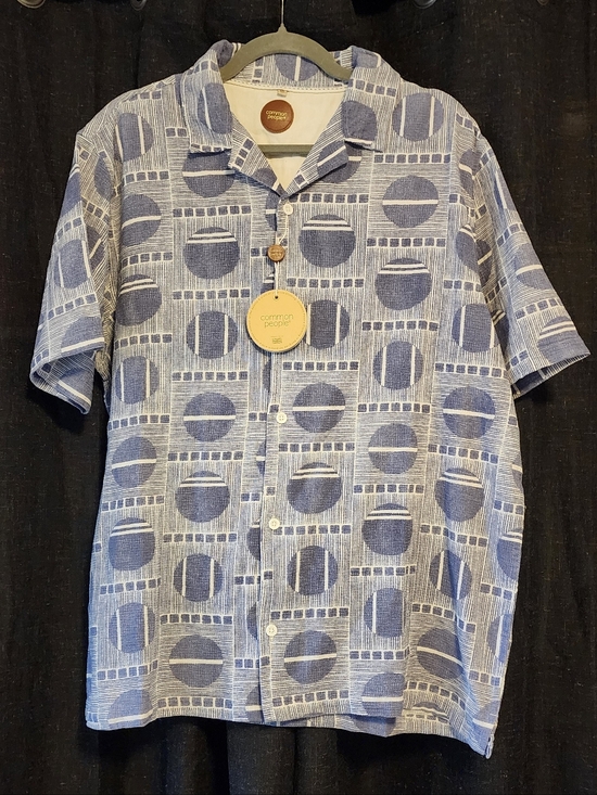 Common People Clothing Other - Common People Geometric Button‑Up Shirt • Men’s XL • NWT • 100% Cotton Woven UK